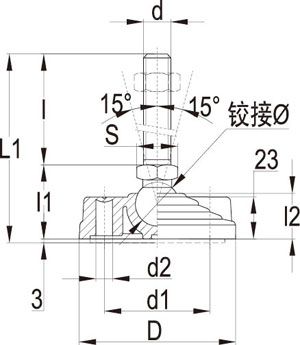 LV-F-地面安装的水平调整件-线描图ok